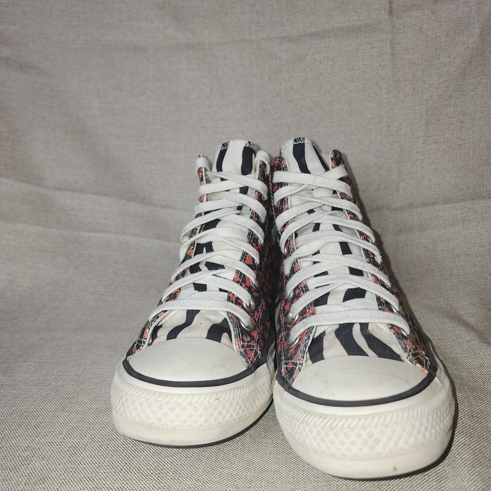Converse Chuck Taylor All Star Twisted Summer High-Top Sneakers 8.5 Floral Zebra - Picture 7 of 10
